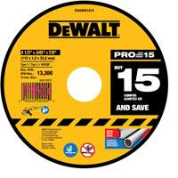 Meule &agrave; tronçonner pour meuleuse angulaire, 4-1/2" x 0,045", Arbre de 7/8", Type 1, Oxyde d'aluminium Distribution Industrielle GC