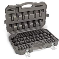 Jeu de douilles maîtresses SAE/m&eacute;triques &agrave; 6 pans, 80 Mcx, Chocs, Prise de 3/8", Profond Distribution Industrielle GC