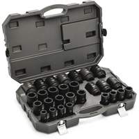 Jeu de douilles m&eacute;triques &agrave; 6 pans, 28 Mcx, Chocs, Prise de 3/4", Profond Distribution Industrielle GC