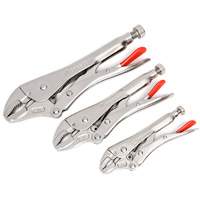 Curved Jaw Locking Pliers with Wire Cutter Set, 3 Pieces Distribution Industrielle GC