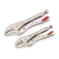 Curved Jaw Locking Pliers with Wire Cutter Set, 2 Pieces Distribution Industrielle GC