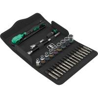 Jeu de cl&eacute; &agrave; cliquet SA 14 Zyklop Comfort avec levier dinversion, 28 Mcx, Prise de 1/4" Distribution Industrielle GC