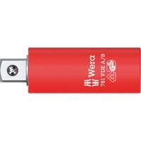 Adaptateur isol&eacute; VDE A/B, Prise 1/4", Douille 3/8", 2,78" lo, Sph&eacute;rique Distribution Industrielle GC