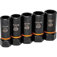 Jeu de douilles d'extraction Bolt Biter, 5 Mcx, Chocs, Prise de 1/2", Profond Distribution Industrielle GC