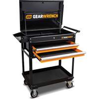 Chariot utilitaire, 2 tiroirs, 32-1/2" la x 42" h, Noir/Orange Distribution Industrielle GC