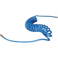 MAXAIR Coiled Hose, Air, 1/4" ID x 50' L, Polyurethane Distribution Industrielle GC