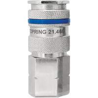 Raccord industriel rapide QUIKSILVER, Laiton nickel&eacute;, 3/8", NPT femelle, 435 PSI Distribution Industrielle GC