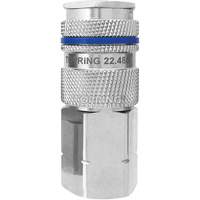 Raccord industriel rapide QUIKSILVER, Laiton nickel&eacute;, 1/2", NPT femelle, 500 psi Distribution Industrielle GC