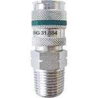 Raccord rapide QUIKSILVER Ultraflo 7,8 mm, Acier zingu&eacute;, 1/2", NPT m&acirc;le, 362 PSI Distribution Industrielle GC