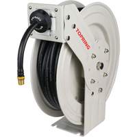 MAXREEL Single-Arm Automatic Rewind L Hose Reel with Rubber Hose, Air, 3/8" x 50', Single Hose, 250 PSI Distribution Industrielle GC