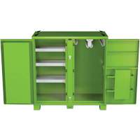 Armoire de rangement d'&eacute;PI sur place, Acier, Vert lime haute visibilit&eacute; Distribution Industrielle GC