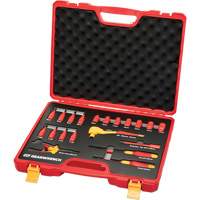 Jeu d'outils isol&eacute;s VDE &agrave; prise 3/8", 1000 V, 20 M Distribution Industrielle GC