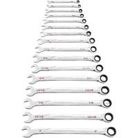 Jeu de cl&eacute;s SAE 120XP Universal Spline XL, Combinaison &agrave; cliquet, 16 morceaux, Imp&eacute;rial Distribution Industrielle GC