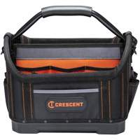 Sac ouvert de 14" pour outils d'ouvrier, 1680 Denier/Polyester, 25 pochettes, Noir/Gris/Orange Distribution Industrielle GC