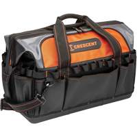 Sac &agrave; outils 20" pour entrepreneur, 1680 Denier/Polyester, 31 pochettes, Noir/Gris/Orange Distribution Industrielle GC