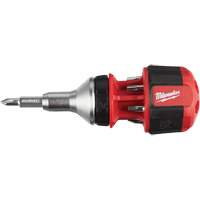 Tournevis compact &agrave; cliquet 8-en-1 &agrave; embouts multiples avec porte-embout de 1/4", Prise Coussin&eacute;e Distribution Industrielle GC