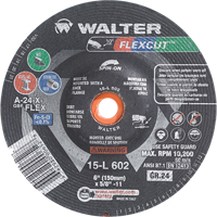 Flexcut Depressed Centre Grinding Wheels, 6", 24 Grit, Aluminum Oxide, 5/8"-11, 10200 RPM, Type 29 Distribution Industrielle GC