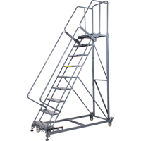 Monster Rolling Ladders, 6 Steps, 24" Step Width, 60" Platform Height, Steel Distribution Industrielle GC