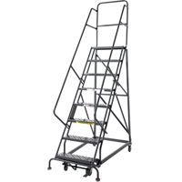 Heavy Duty Rolling Ladder, 8 Steps, 24" Step Width, 80" Platform Height, Steel Distribution Industrielle GC