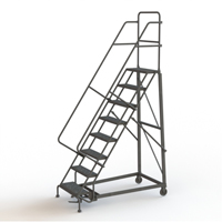 Heavy Duty Rolling Ladder, 8 Steps, 24" Step Width, 80" Platform Height, Steel Distribution Industrielle GC