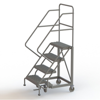 Safety Slope Rolling Ladder, 4 Steps, Serrated, 50° Incline, 40" High Distribution Industrielle GC