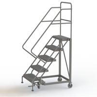 Safety Slope Rolling Ladder, 5 Steps, Serrated, 50° Incline, 50" High Distribution Industrielle GC