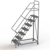 Safety Slope Rolling Ladder, 7 Steps, Serrated, 50° Incline, 70" High Distribution Industrielle GC