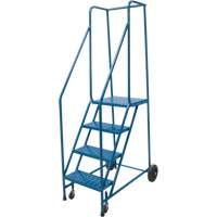Rolling Step Ladder, 4 Steps, 18" Step Width, 37" Platform Height, Steel Distribution Industrielle GC