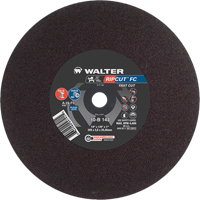 Meule &agrave; tronçonner Ripcut II pour la coupe de l'acier inoxydable et l'acier sur scies fixes, 14" x 1/8", Arbre de 1", Type 1, Oxyde d'aluminium, 4400 Tr/min Distribution Industrielle GC
