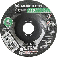 Depressed Centre Grinding Wheels - Aluminium Type 27, 4-1/2" x 1/8", 7/8" Arbor, Type 27 Distribution Industrielle GC