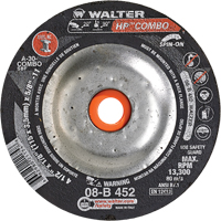 HP Combo Spin-On Combination Wheel, 4-1/2" x 1/8", 5/8"-11 Arbor, Type 27S Distribution Industrielle GC