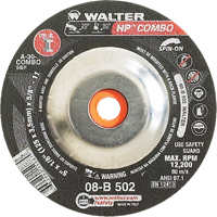 HP Combo Spin-On Combination Wheel, 5" x 1/8", 5/8"-11 Arbor, Type 27S Distribution Industrielle GC