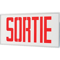 Enseignes sortie Stella - Sortie, DEL, &agrave; raccordement fixe, 17-1/2" lo x 18-1/2" la, Français Distribution Industrielle GC