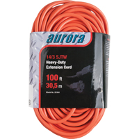 Cordon rallonge en vinyle, Ext&eacute;rieur, SJTW, AWG 14/3, 13 A, 100' Distribution Industrielle GC