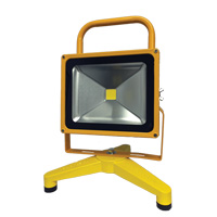 Rechargeable And Portable Floodlights, LED, 30 W, 3000 Lumens, Aluminum Housing Distribution Industrielle GC