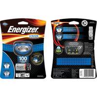 Lampe frontale Vision, DEL, 100 lumens, 10 hres de fonctionnement, piles AAA Distribution Industrielle GC