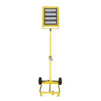 Chariot d'&eacute;clairage &agrave; t&ecirc;te unique avec treuil, DEL, 200 W, 30000 lumens, Boîtier en Aluminium Distribution Industrielle GC