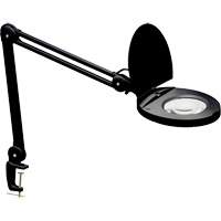 Lampe loupe ajustable, Dioptrie 5, Ampoule DEL, Bras de 47", Pinces serre-joints, Noir Distribution Industrielle GC
