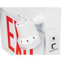 Enseigne de sortie avec &eacute;clairage de s&eacute;curit&eacute;, DEL, &agrave; piles/&agrave; raccordement fixe, 12-1/10" lo x 11" la, Anglais Distribution Industrielle GC