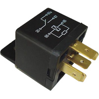 Mini relais unipolaire &agrave; une direction avec r&eacute;sistance, Prise, 40 A, 12 V Distribution Industrielle GC
